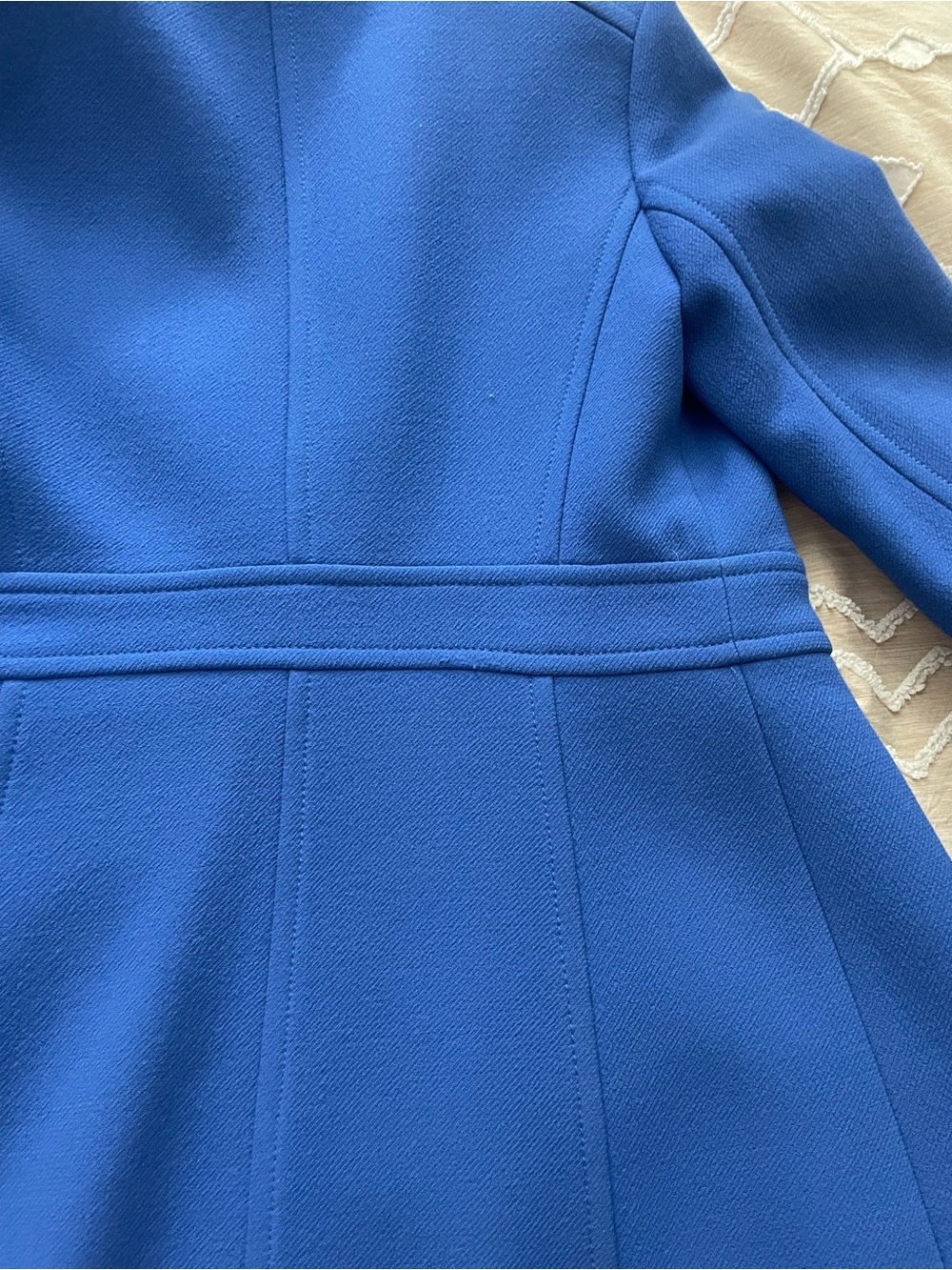 J. Crew Royal Blue Wool Trench Coat - Picture 7 of 9